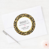 Wild & Exotic Leopard Print Pattern Bachelorette Ronde Sticker (Envelop)