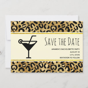 Wild & Exotic Leopard Print Pattern Bachelorette Save The Date