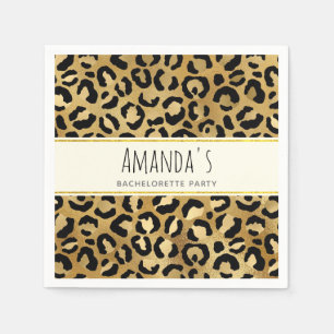 Wild & Exotic Leopard Print Pattern Bachelorette Servet