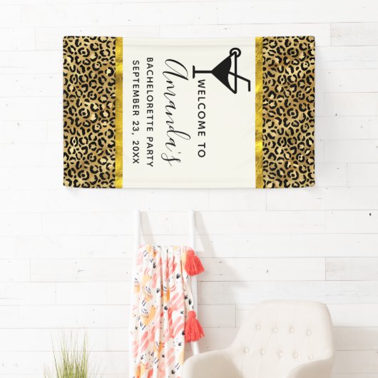 Wild & Exotic Leopard Print Pattern Bachelorette Spandoek (Insitu)