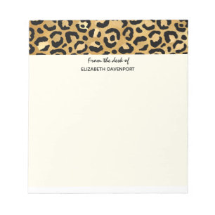 Wild & Exotic Leopard Print Pattern Border Notitieblok