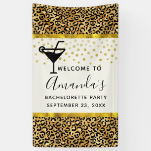 Wild & Exotische Leopard Print Patroon Bachelorett Spandoek