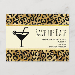 Wild & Exotische Leopard Print Patroon Bachelorett Uitnodiging Briefkaart