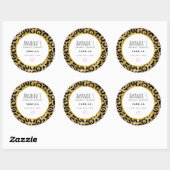Wild & Exotische Leopard Print Patroon Kaars Zeep Ronde Sticker (Vel)