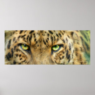 Wild Eyes - Poster d'art Leopard / Imprimer