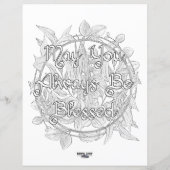 Wild Fairy Witch Coloring Page Paper (Achterkant)