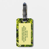 Wild Fern Abstract Bagagelabel (Achterkant verticaal)