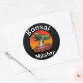 Wild Fig Bonsai Master Sunset Ronde Sticker (Envelop)