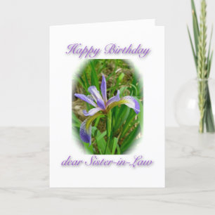 Wild Flag Zuster-in-Law Birthday Card Kaart