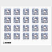 Wild Flamingo Vierkante Sticker (Vel)