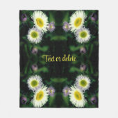 Wild Fleabane Daisy Flower Abstract gepersonalisee Fleece Deken (Voorkant)