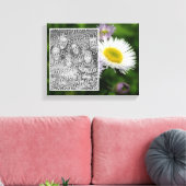 Wild Fleabane Daisy Flower Creëer Uw eigen foto Canvas Afdruk (Insitu (Woonkamer))