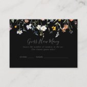 Wild Floral Black Devinez Combien De Carte De Jeu (Devant)