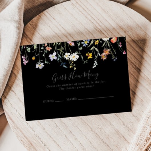 Wild Floral Black Devinez Combien De Carte De Jeu