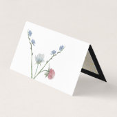 Wild Floral Chalkboard Grand Opening Visitekaartjes (Achterkant)