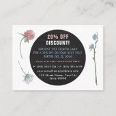 Wild Floral Chalkboard, Korting Voucher Informatiekaartje (Voorkant)