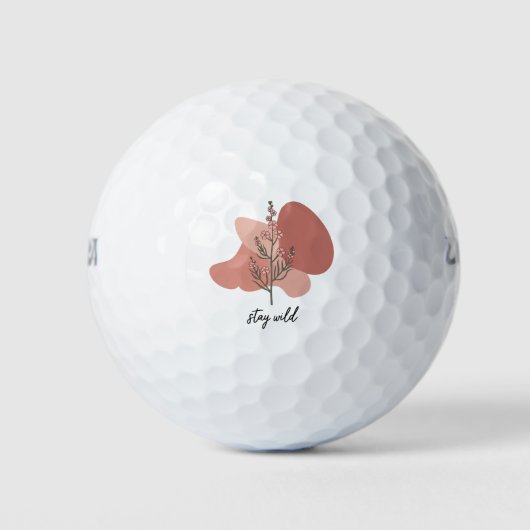 Wild Floral Design Golfballen (Voorkant)
