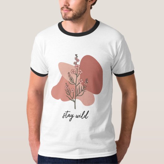 Wild Floral Design T-shirt (Voorkant)