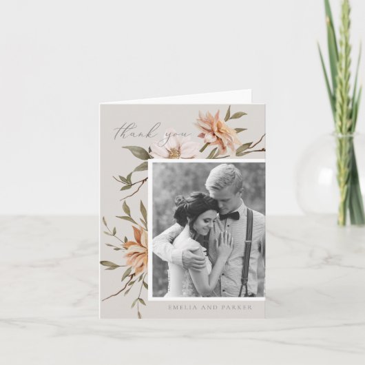 Wild Florals Dank je kaart (Voorkant)