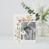 Wild Florals Dank je kaart (Staand voorkant)