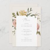 Wild Florals Menu Kaart (Voorkant / Achterkant)