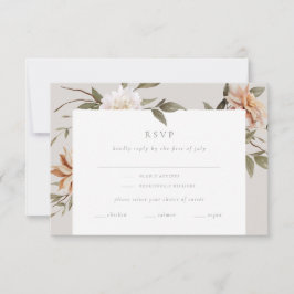 Wild Florals RSVP-kaart met Entrée Choice RSVP Kaartje