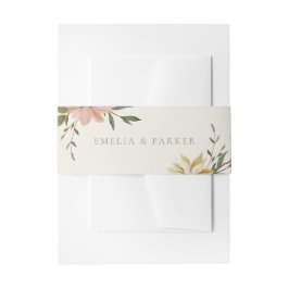 Wild Florals Uitnodiging Belly Band Uitnodigingen Wikkel