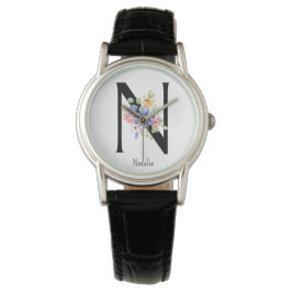 Wild Flower Alphabet N Watch Horloge