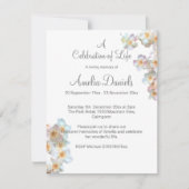 Wild Flower Blossom Celebration of Life Kaart (Voorkant)