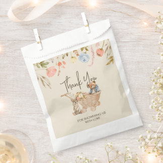 Wild Flower Boho Teddy Bear Baby shower Dank u Bedankzakje