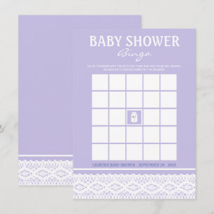 Wild Flower Mason Jar en Lace Baby shower Bingo Kaart