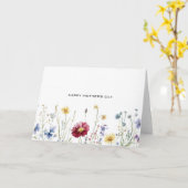 Wild Flower Minimalistische Moederdag Kaart (Gele Bloem)