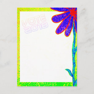 Wild Flower VOTE 2018 postcard Briefkaart