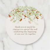 Wild Flower Yellow Marigold Foliage Wedding Bedankjes Labels (Achterkant)