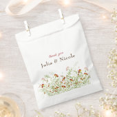 Wild Flower Yellow Marigold Foliage Wedding Bedankzakje (Geknipt)