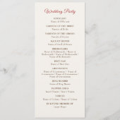 Wild Flower Yellow Marigold Foliage Wedding Programma (Achterkant)