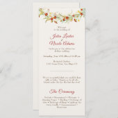 Wild Flower Yellow Marigold Foliage Wedding Programma (Voorkant / Achterkant)