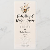 Wild Flowers  Bloemen Boho Trouwprogramma Programma (Voorkant)