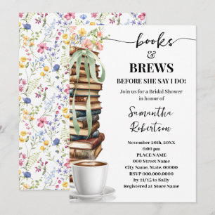Wild Flowers Boeken & Brouwsels Coffee Bruidsdiner Kaart