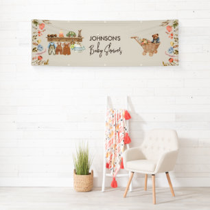 Wild Flowers Bohemian Nursery Baby shower Welkom Spandoek