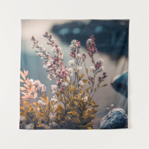Wild Flowers Calm Tranquil Natuur Vreedzaam Seizoe Wandkleed