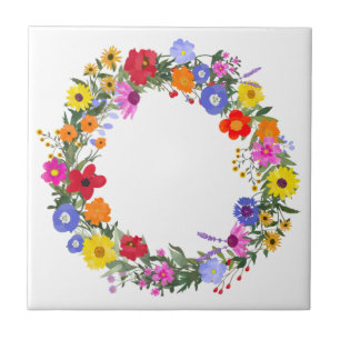 Wild Flowers Coster Glass Onderzetter Ceramic Tege Tegeltje