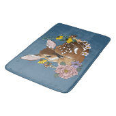 Wild Flowers Fawn Blue Badmat (Gekanteld)