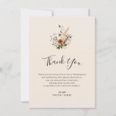 Wild Flowers  Floral Bohemian Dank u Kaart (Voorkant)