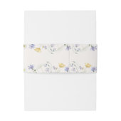 Wild Flowers Hand Written Wedding  Uitnodigingen Wikkel (Achterkant Voorbeeld)