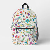 Wild Flowers Pattern Bedrukte Rugzak (Voorkant)