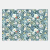 Wild Flowers Pattern Inpakpapier Vel (Voorkant 2)
