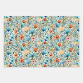 Wild Flowers Pattern Inpakpapier Vel (Voorkant)