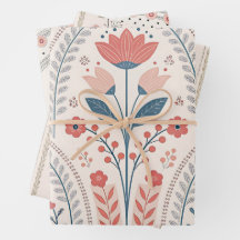 Wild flowers Pink Pastel Botanical Garden Floral