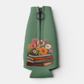 Wild Flowers Retro Boeken Flesjeskoeler (Achterkant)